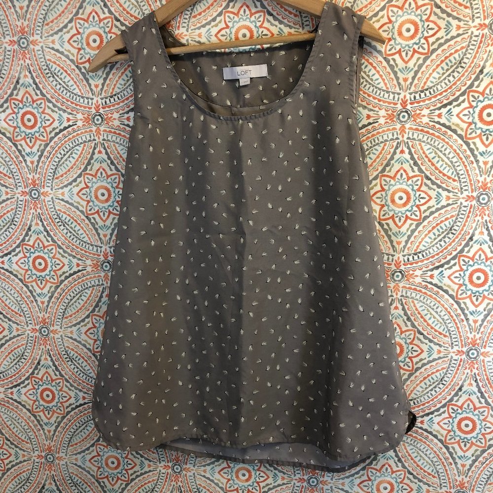 LOFT - Grey Sleeveless Blouse